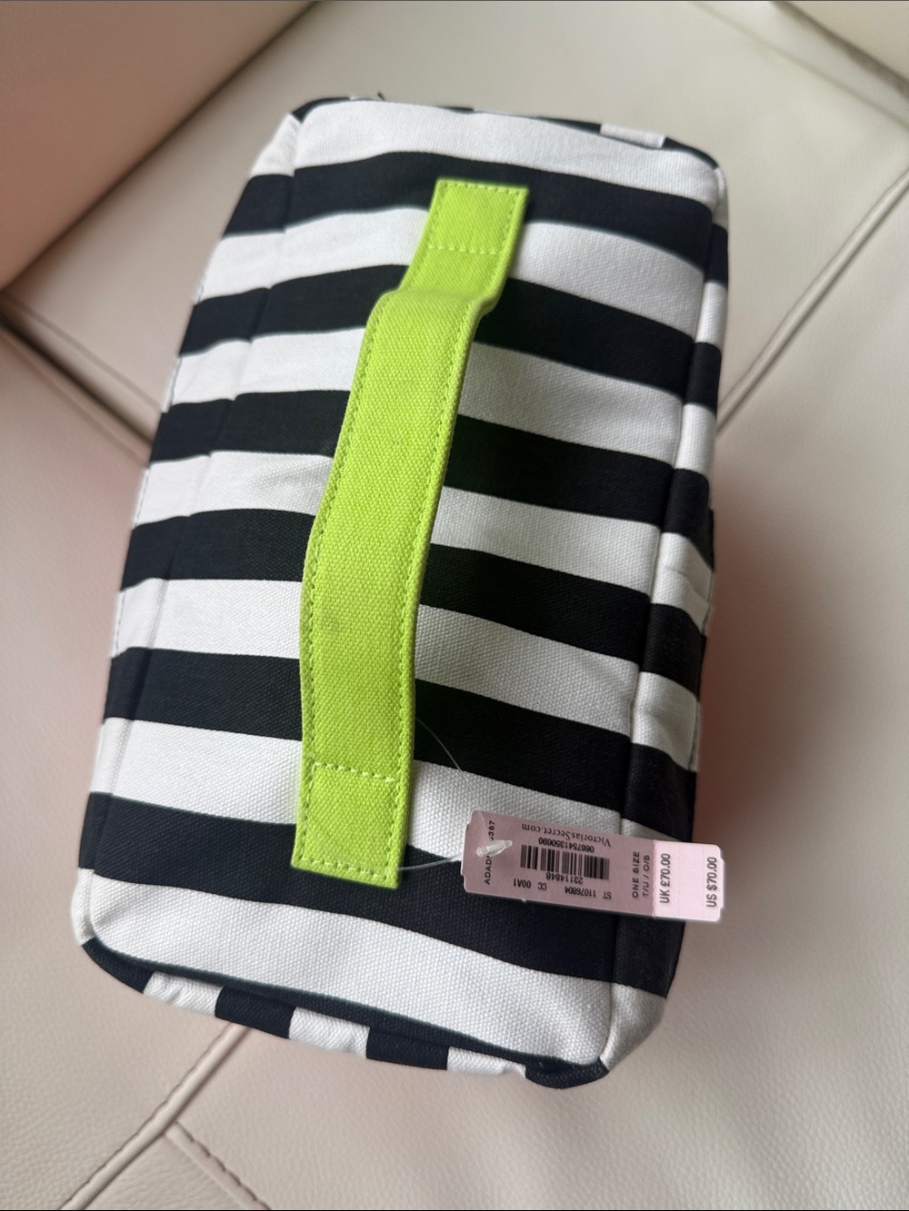 Victoria's Secret Sexy Little Things Striped Canvas Organizer Bag - Picture 6 of 15